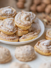 Walnut swirl pieces with walnut