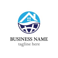 House and global logo