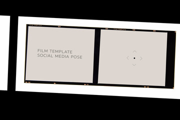Medium format color film frame.With white space.text space.Filmstrip frame