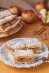 Apple pie slices (traditional Hungarian version)