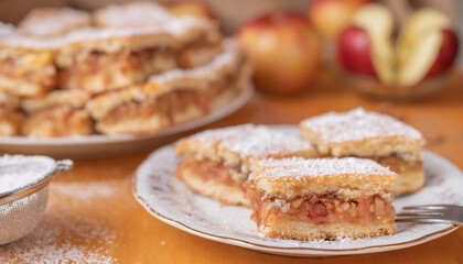 Apple pie slices (traditional Hungarian version)