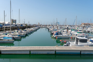 boats in Puerto deportivo Sherry located in the town of El Puerto de Santa María, in the Bay of Cadiz. Andalusia. Spain. Europe.  © Jose Muñoz  Carrasco