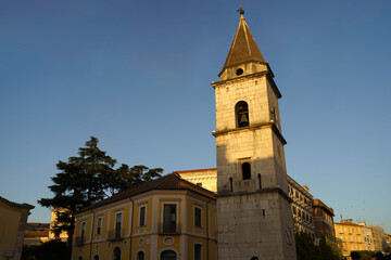 Fototapeta na wymiar Benevento: historic buildings along the main street