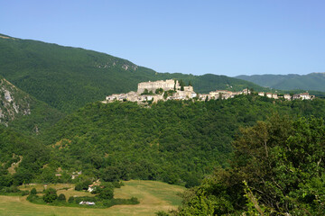 Rocca Sinibalda, old town in Lazio, Italy
