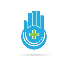 Hand and medical logo design