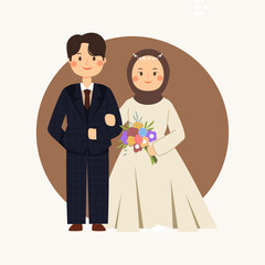 muslim bride and groom