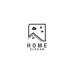 Home logo icon design template. Elegant, luxury, premium vector