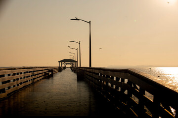 sunset on the pier