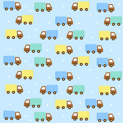 A Vector of Cute and Simple Blue Truck Background