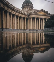 Abwaschbare Fototapete Schwarz Kasaner Kathedrale, Stadtansichten von St. Petersburg, Reisen, atmosphärische Tagesfotos