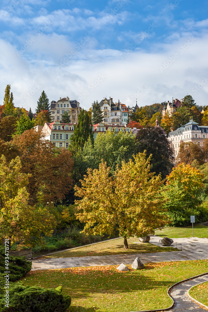 Canvas Prints Colorful garden in Karlovy Vary