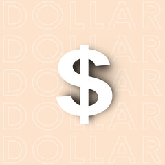 3d rendering usd Dollar symbol 
