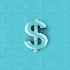 3d rendering usd Dollar symbol 

