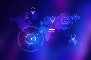 2d rendering Red map pointer
