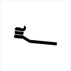 toothbrush and paste icon vector illustration symbol