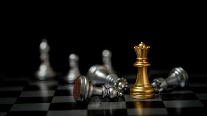 Chess that uses the concept of a competitive strategy,Chess is used to manage decisions, business strategy, business success concept, business competition planing teamwork strategic concept.