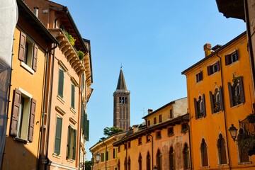 Fototapeta na wymiar Orange colors of Verona, Italy