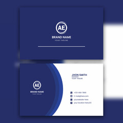 Double-sided creative business card template. Portrait and landscape orientation.