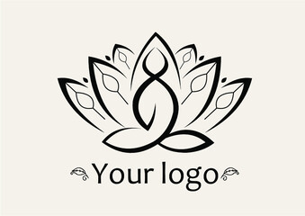 abstract flower logo span