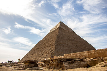 Fototapeta na wymiar Great Pyramid Khafre, Giza, Cairo, Egypt