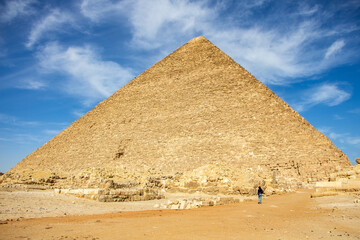 Fototapeta na wymiar The great pyramid of Cheops in Cairo