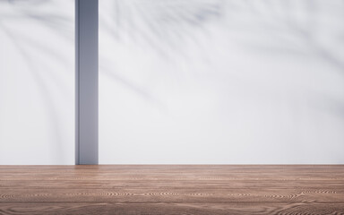 Empty wood floor background, 3d rendering.