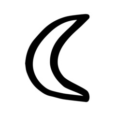 Doodle vector flat icon sun, moon cloud star