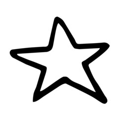 Doodle vector flat icon sun, moon cloud star