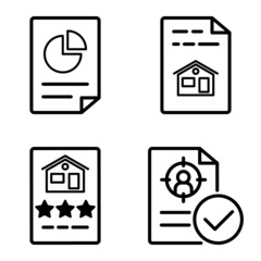 Docs1-2 Flat Icon Set Isolated On White Background