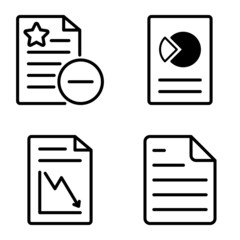 Docs1-2 Flat Icon Set Isolated On White Background