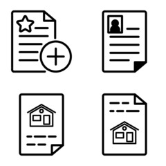 Docs1-2 Flat Icon Set Isolated On White Background