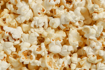 close up of freshly cooked pop corn 