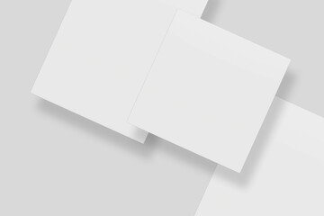 Blank paper for mockup. 3D Render