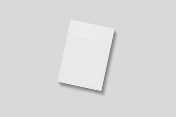 Blank paper for mockup. 3D Render