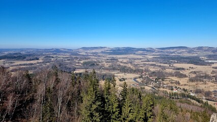 View from the top of the Sokoliki mountain in the Western Sudetes