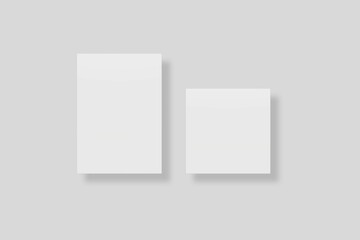 Blank paper for mockup. 3D Render