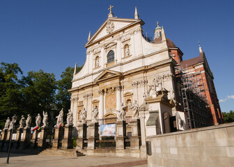 Saints Peter and Paul Church Kraków. Roman Catholic Baroque church located at Grodzka Street in...