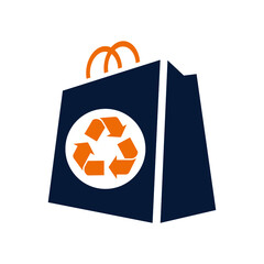Bag Recycle Icon. Simple editable vector isolated on a white background.