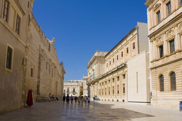Fototapeta na wymiar Piazza Minerva in Old Town of Syracuse, Sicily, Italy
