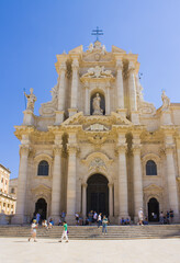 Fototapeta na wymiar Cathedral of the Nativity of Mary Most Holy (Duomo) in Syracuse, Sicily, Italy