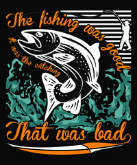 Fishing T-Shirt Design Vector File