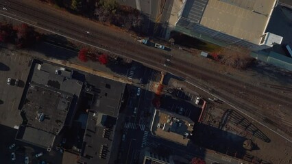 Top down fly over of Springfield Massachusetts