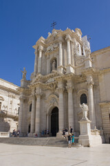Fototapeta na wymiar Cathedral of the Nativity of Mary Most Holy (Duomo) in Syracuse, Sicily, Italy 