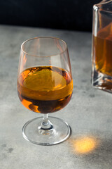 Boozy Whiskey in a Snifter Glass