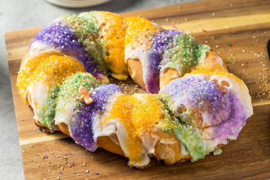 Homemade Colorful Sweet King Cake