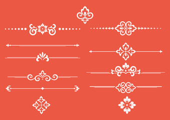 Vintage set. Floral elements for design monograms, invitations, frames, menus and labels. Graphic design of the website, cafes, boutiques, hotels, wedding invitations.