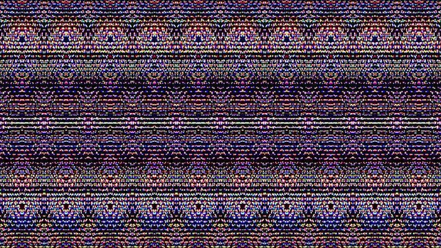 waves with stripes, colorful dots of light shining in