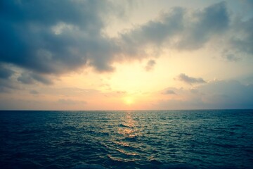 sunset on the sea