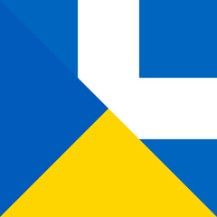 harmony icon of ukraine and scotland flags. vector illustration	