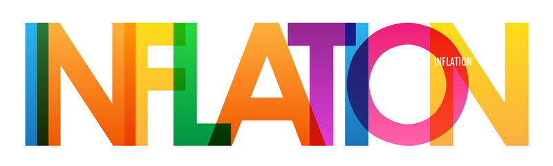 INFLATION colorful vector typography banner